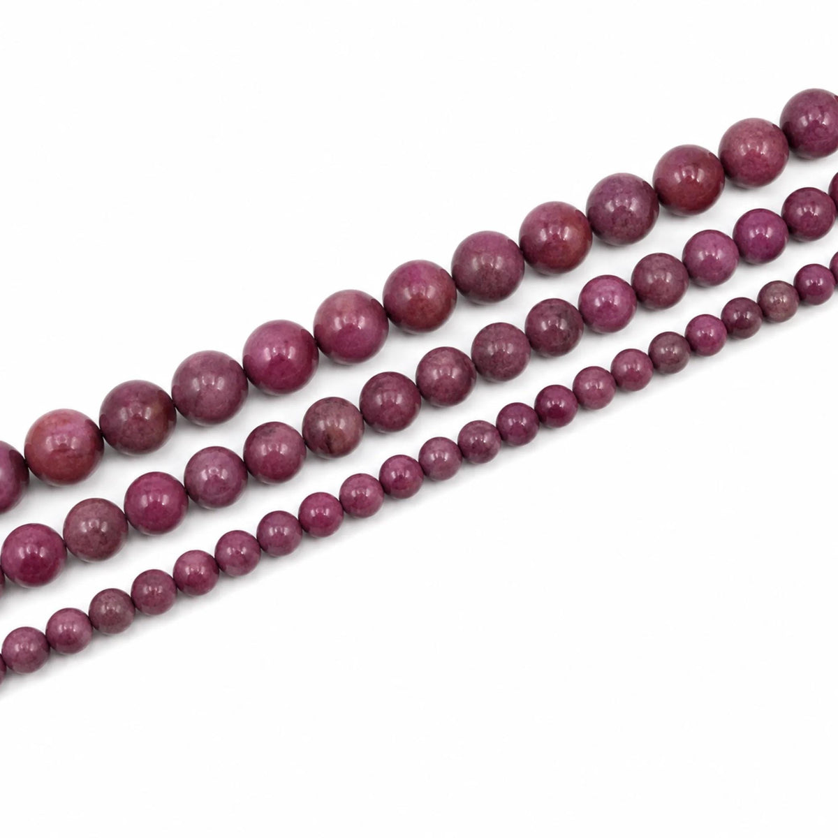 Filo Rodonite Pietra Naturale Rosa 6 mm Certificato PE0460-08