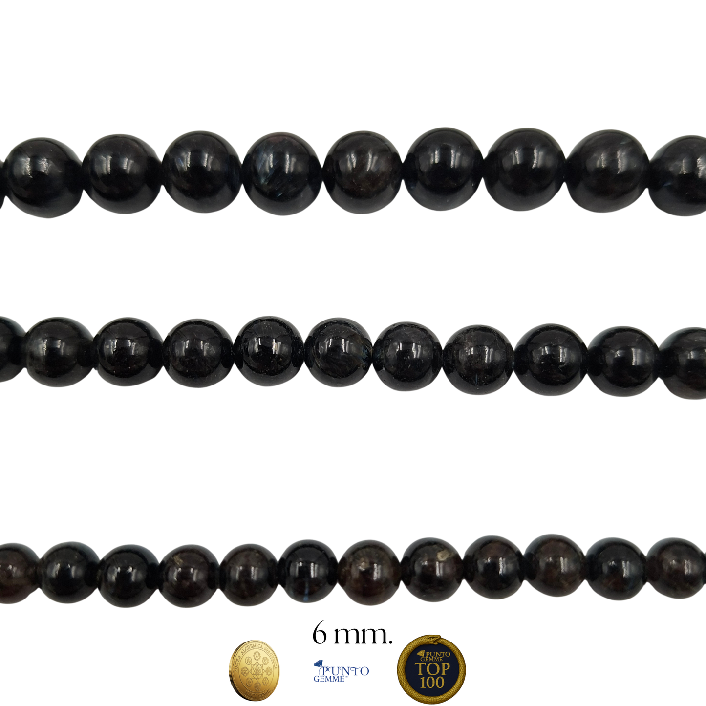 Filo di Pietre Naturali Astrofillite Tonda • Punto Gemme • TOP 100 • Pietra Aurea • PE0505