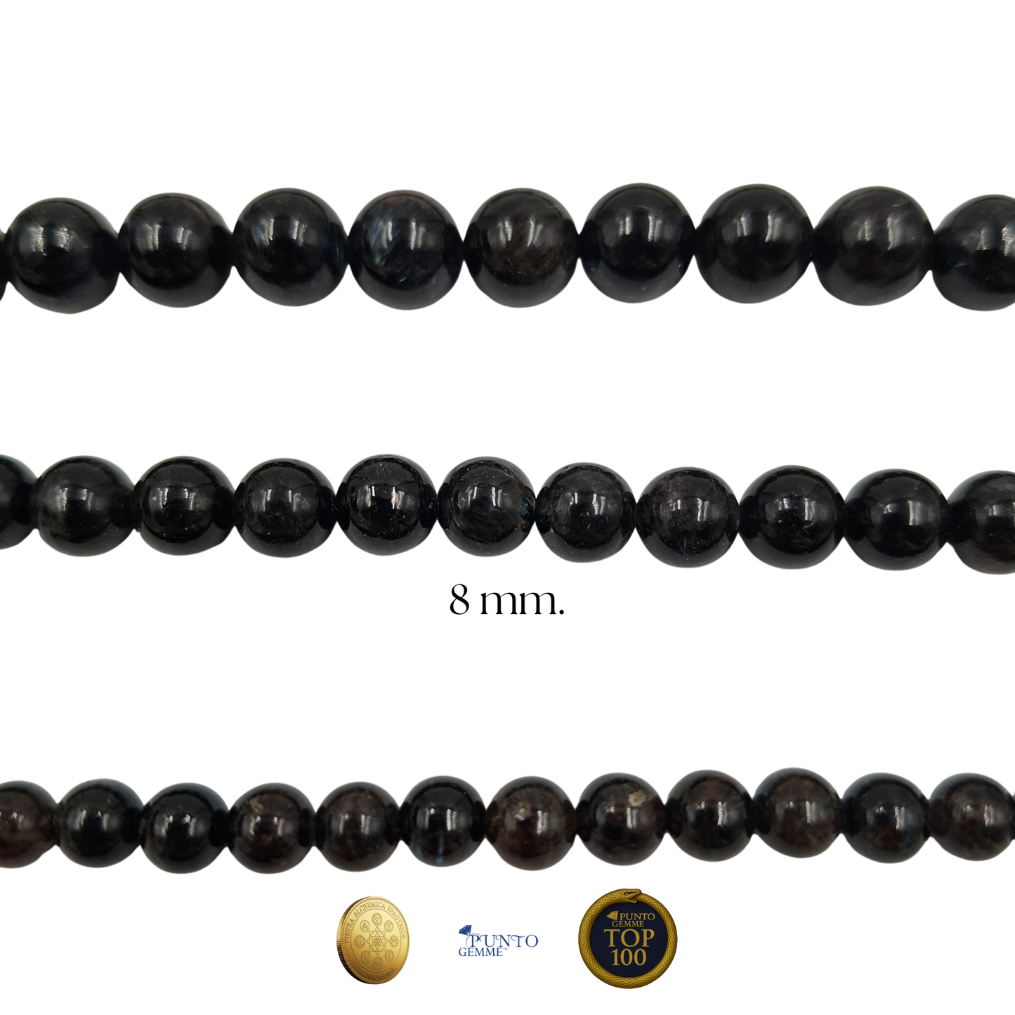 Filo di Pietre Naturali Astrofillite Tonda • Punto Gemme • TOP 100 • Pietra Aurea • PE0505