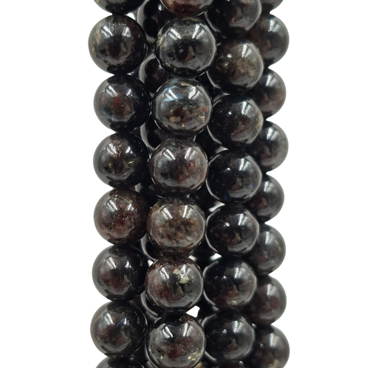 Filo di Pietre Naturali Astrofillite Tonda • Punto Gemme • TOP 100 • Pietra Aurea • PE0505