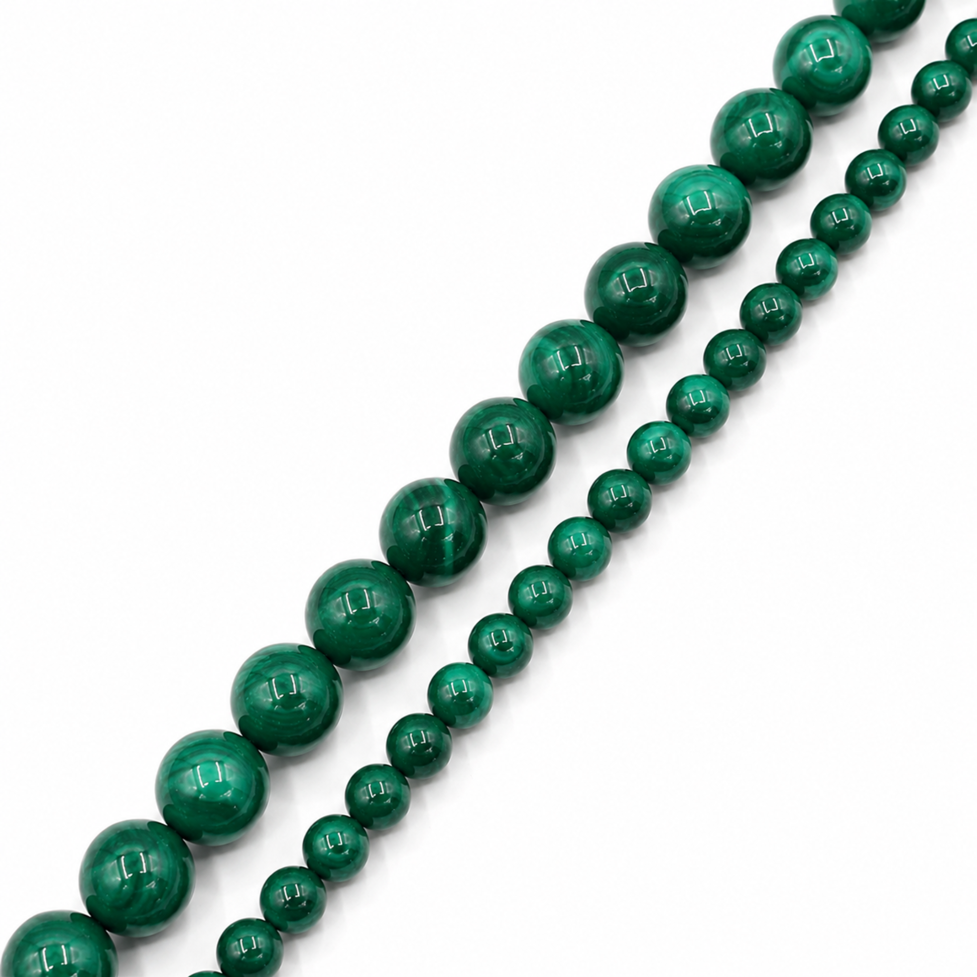 Filo Malachite naturale 5 e 8 mm PE0530 Punto Gemme 