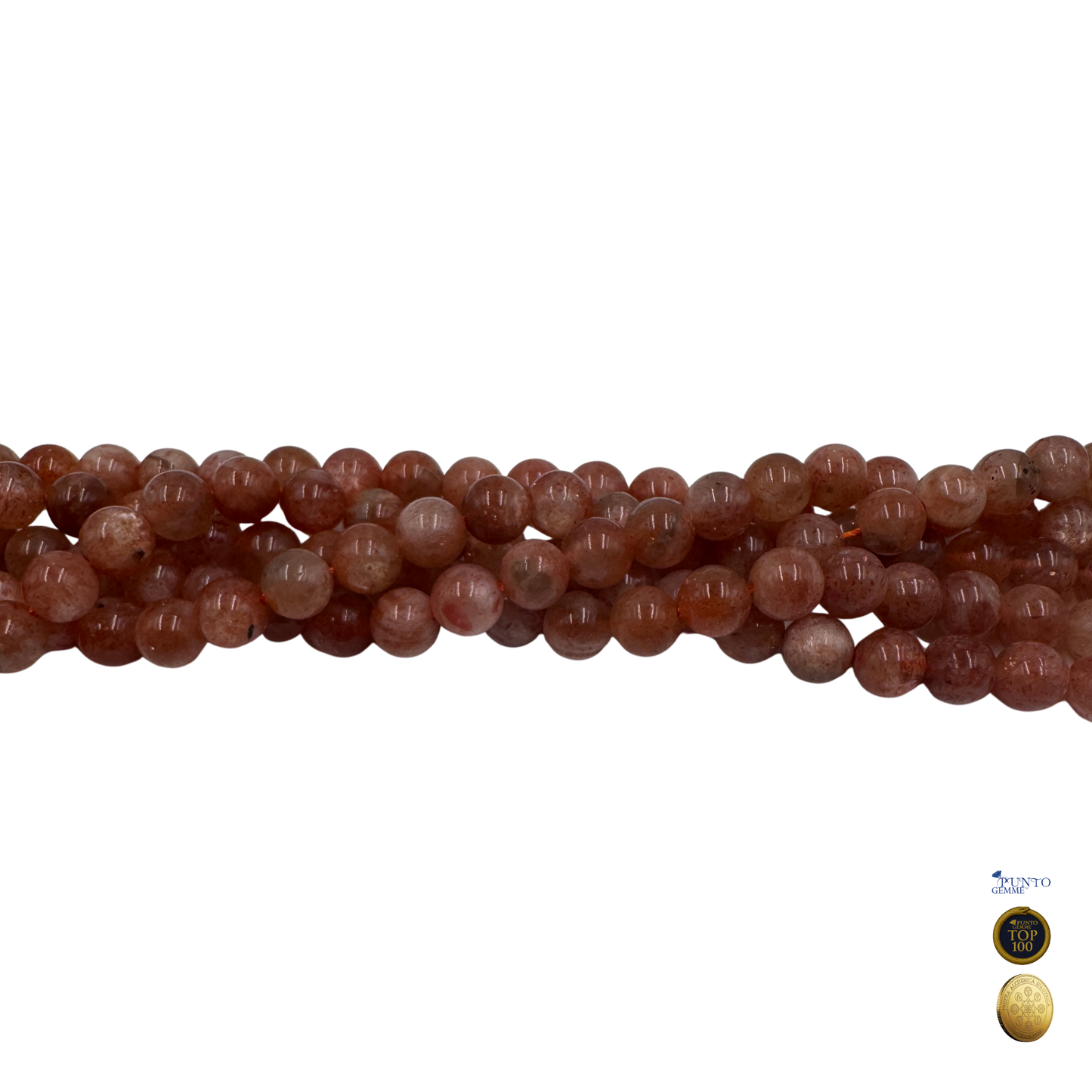 Composizione a treccia di Pietra del Sole 6mm PE0955-06