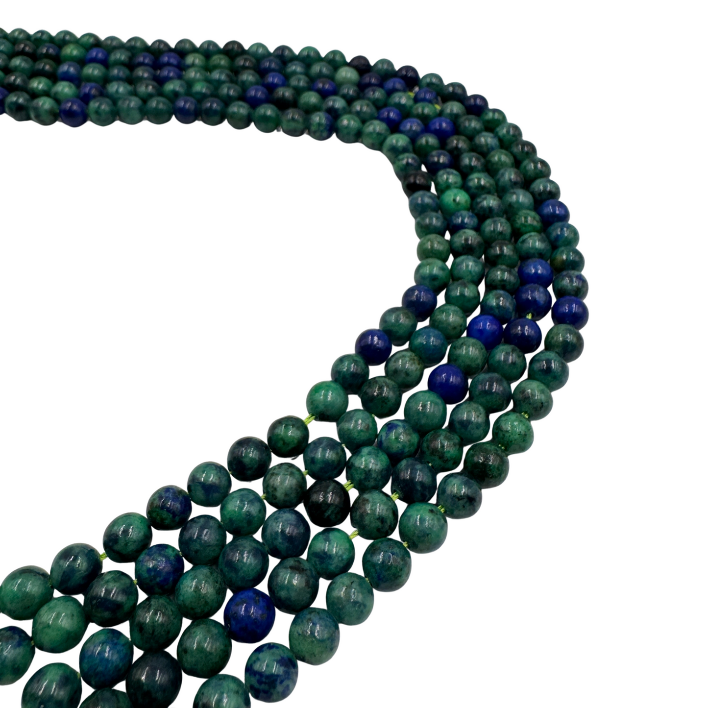 Azzurrite Crisocolla Filo di Pietra Naturale - Perle Tonde Lisce 6mm - PE0571-06