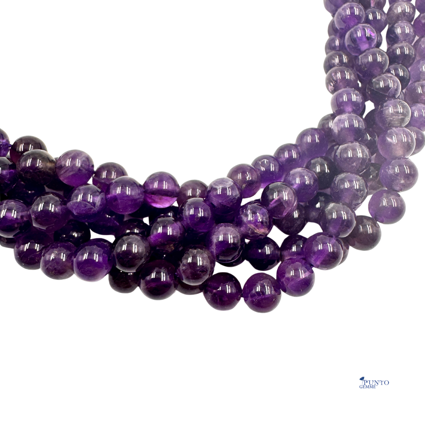 Filo di Pietre Naturali Ametista Tonda Liscia 6 mm • PE0580-06