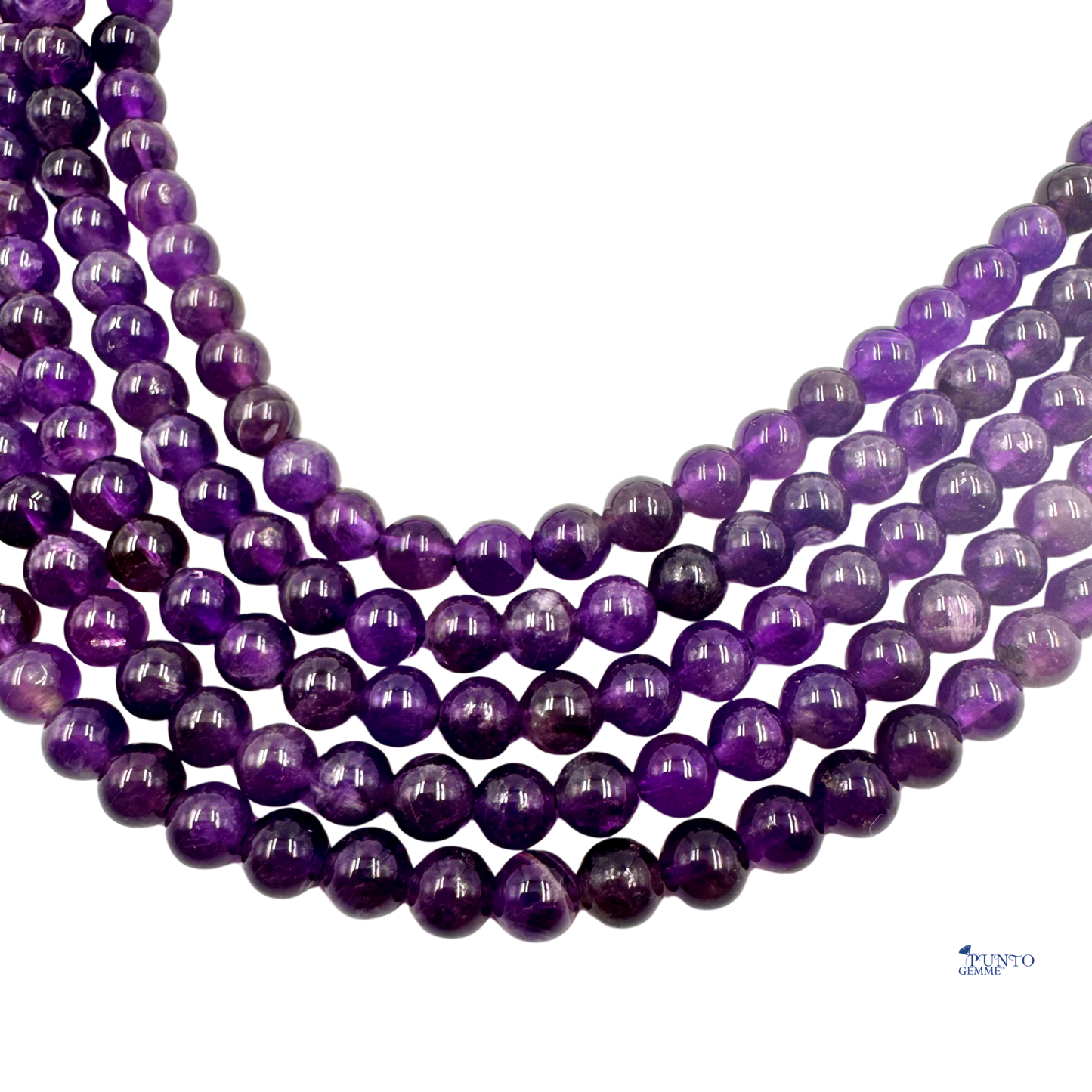 Filo di Pietre Naturali Ametista Tonda Liscia 6 mm • PE0580-06