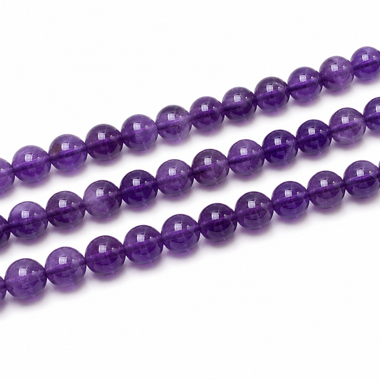 Filo Ametista naturale tonda liscia 6 mm PE0580 Punto Gemme