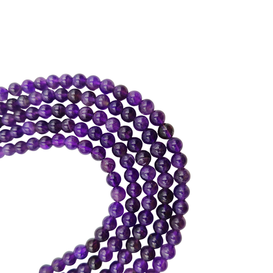 Filo di Pietre Naturali Ametista Tonda Liscia 6 mm • PE0580-06