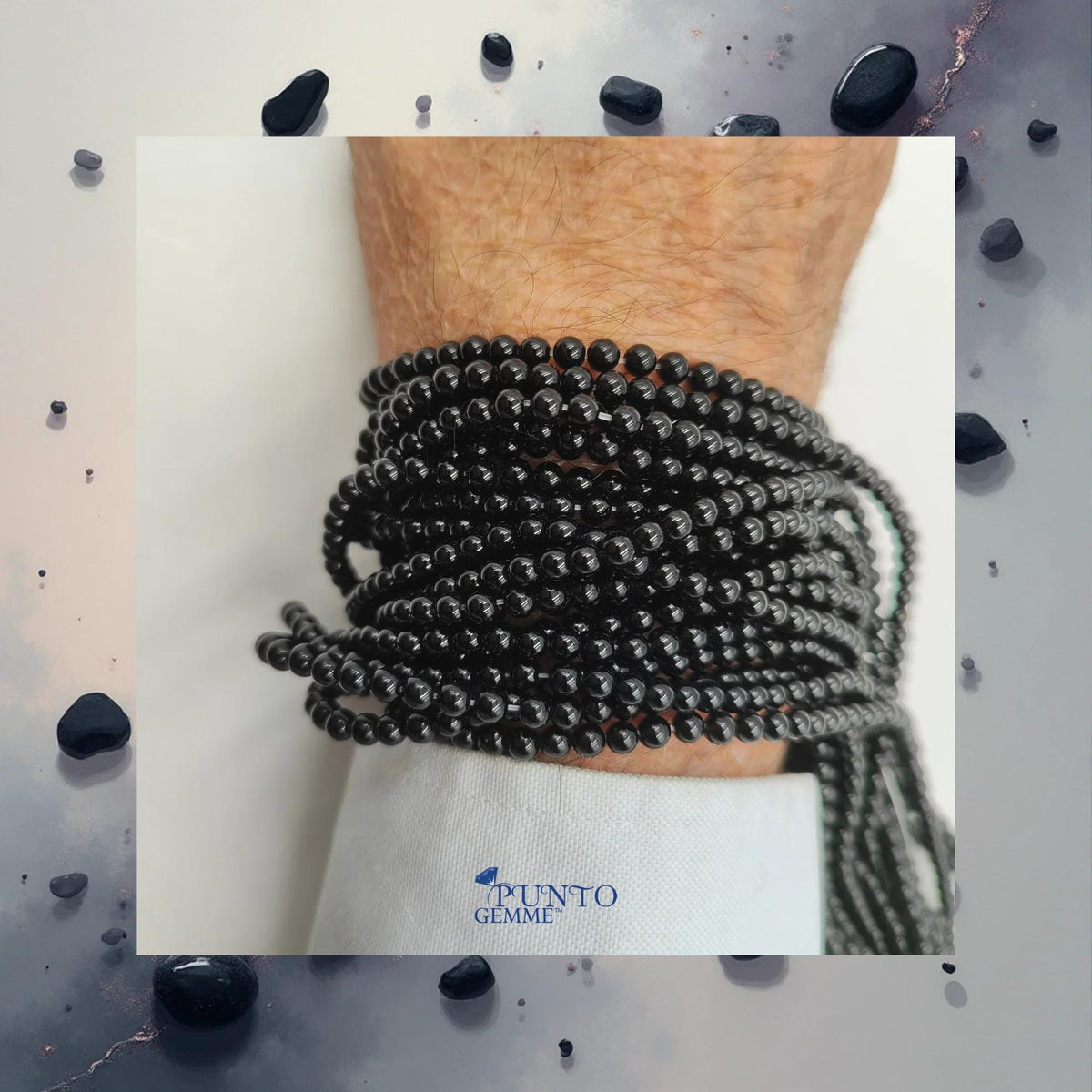 PE0600 Filo Agata Nera Lotto Certificato4 6 8 10 12 mm - PE0600 - foto 4