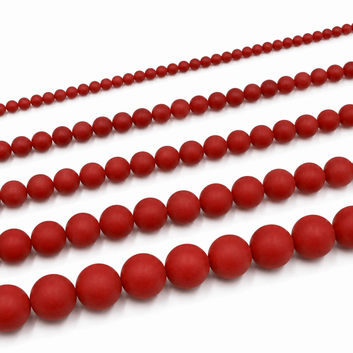 PE0603 Filo Agata Rossa Opaca Naturale Matte 4 6 8 10 12 mm - PE0603