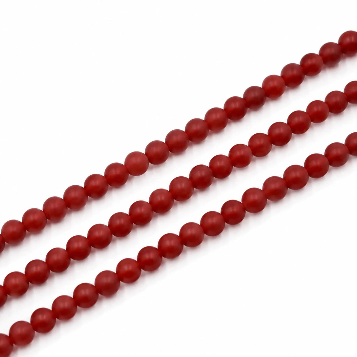 PE0603 Filo Agata Rossa Opaca Naturale Matte 4 6 8 10 12 mm - PE0603 - foto 3