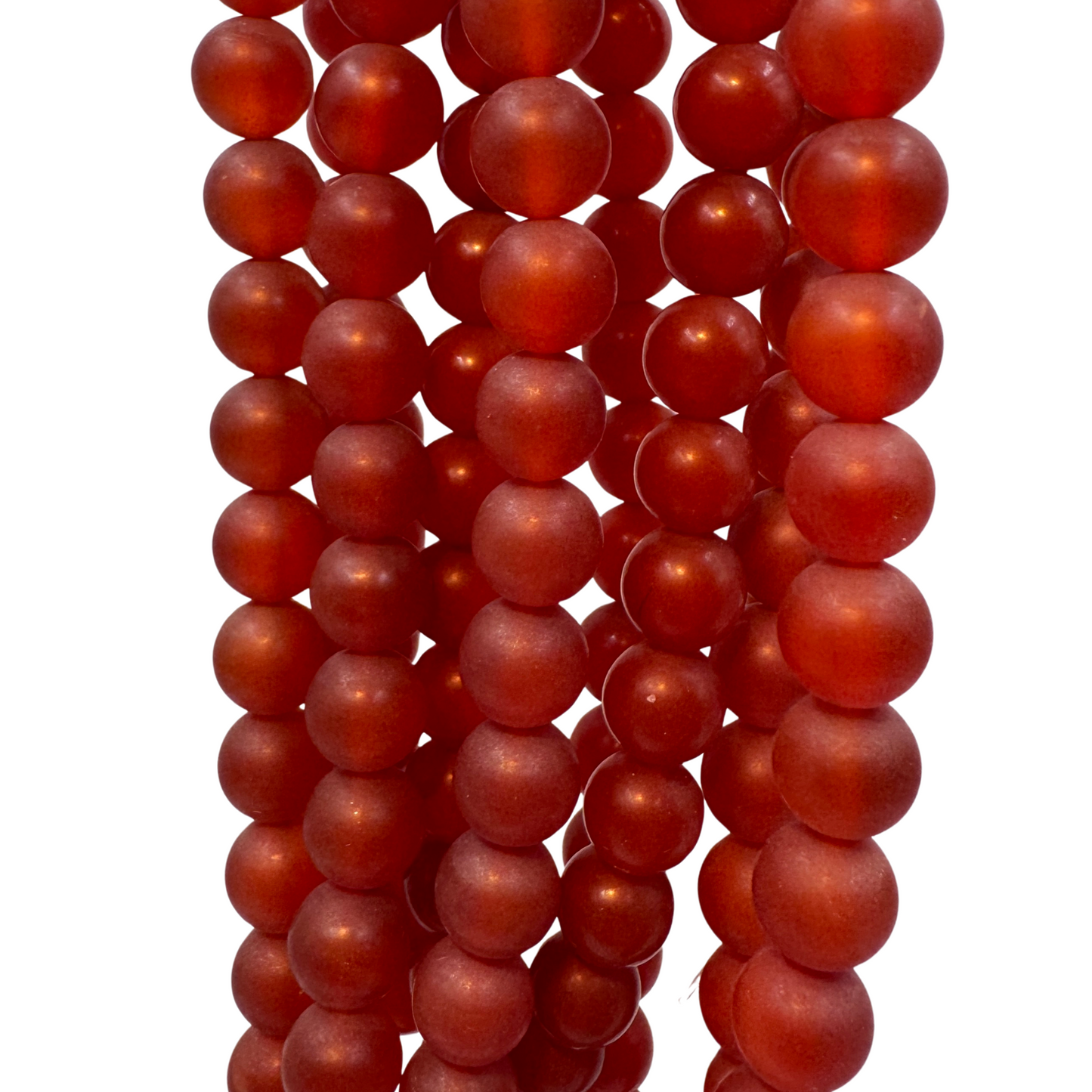 Sfere opache di Agata rossa per gioielli artigianali