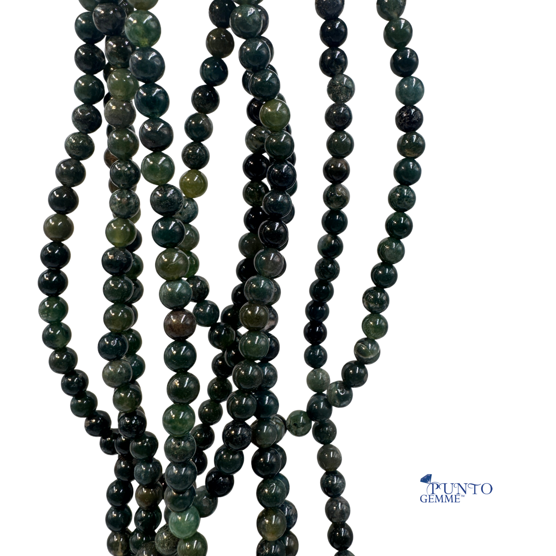 Filo completo di Agata Muschiata PE0630-08,  Punto Gemme