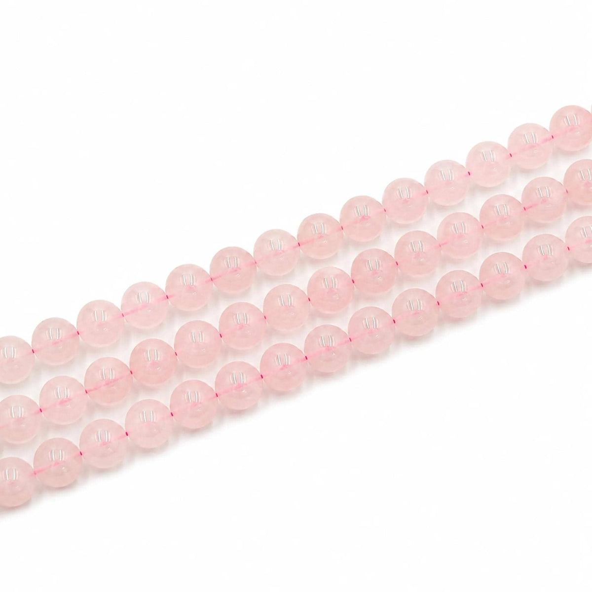 Filo Quarzo Rosa Pietra Naturale 6 mm Tondo Punto Gemme PE0790-06 