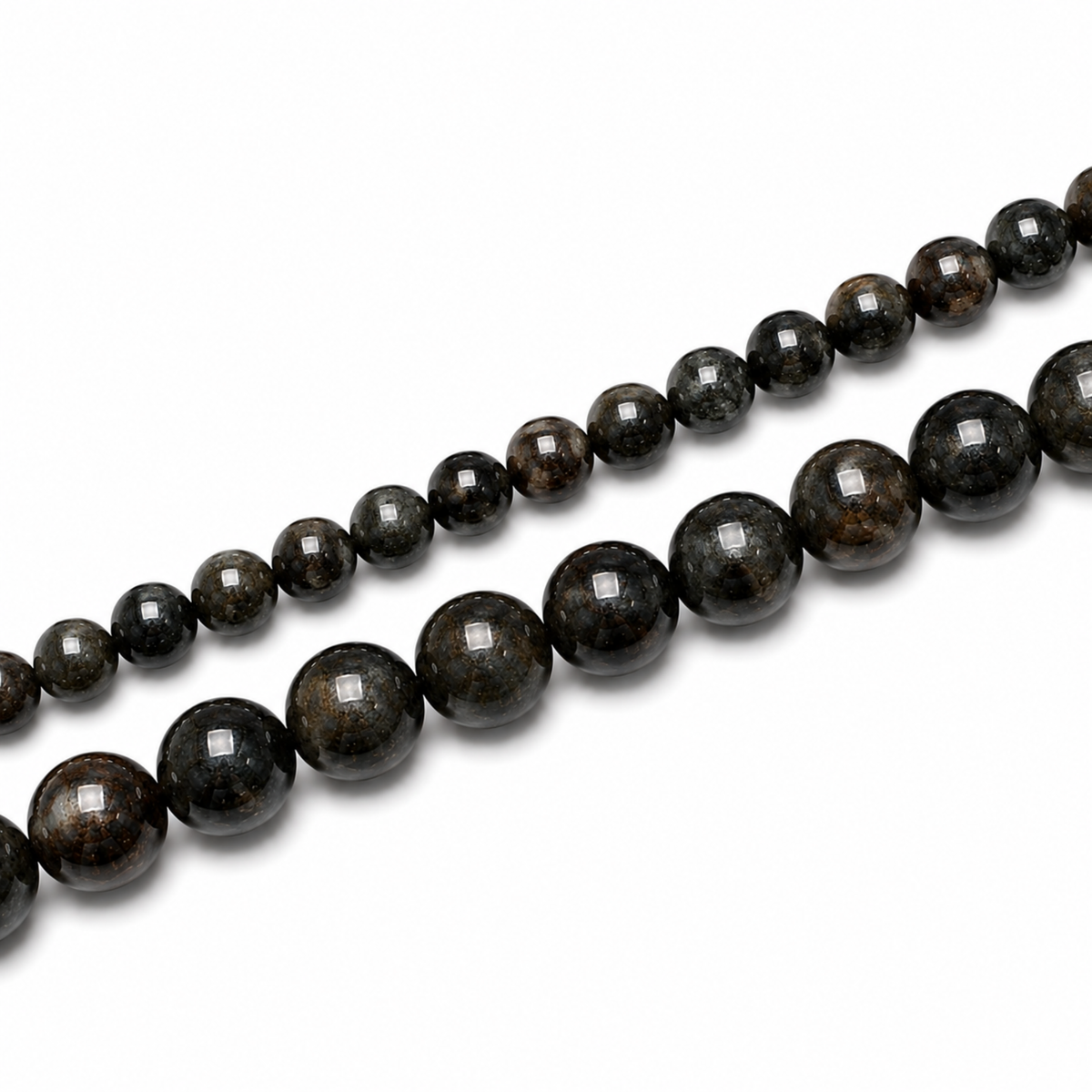 Filo Biotite Mica Nera 6 e 8 mm per gioielleria artigianale