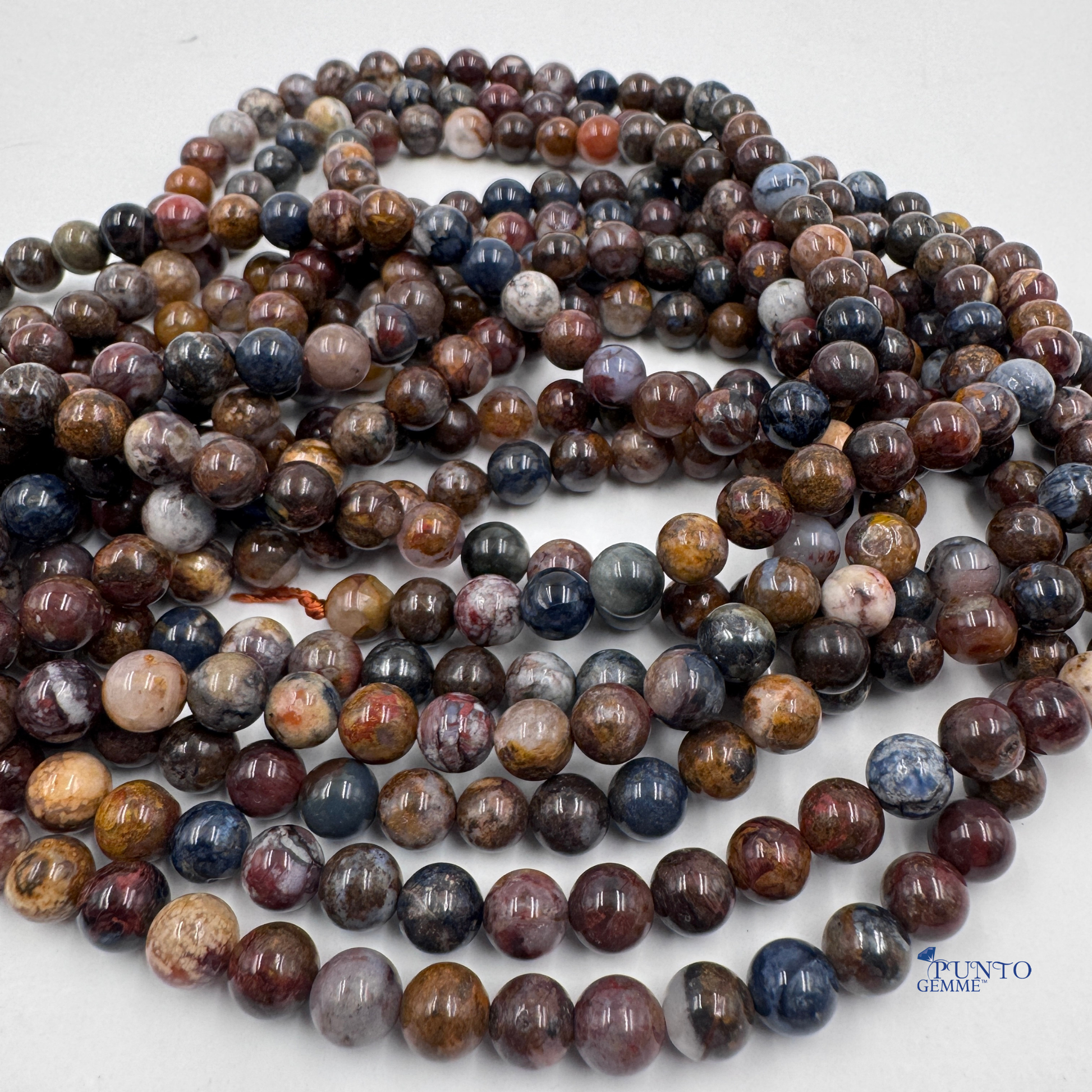 Pietersite naturale da 6 mm, la Pietra Aurea della Tempesta, ideale per la meditazione e la visione interiore.