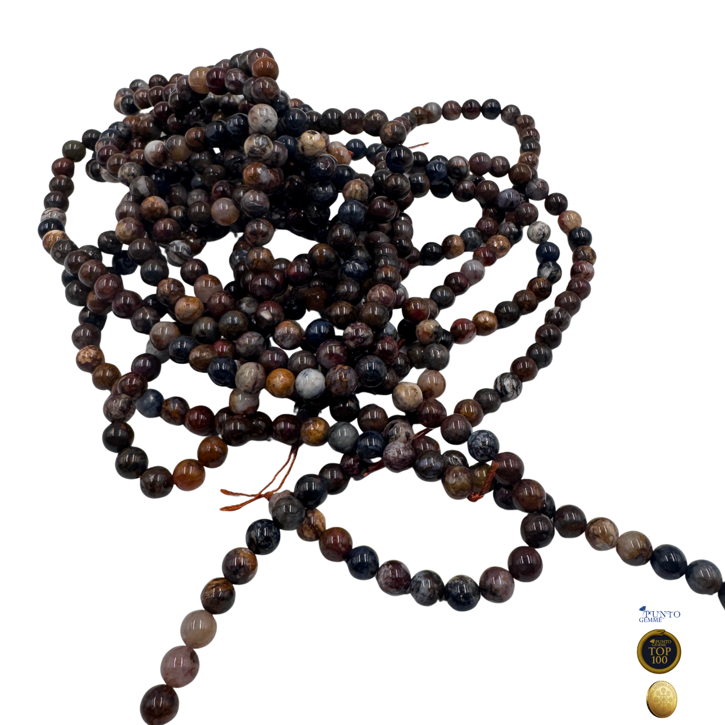 Pietersite Naturale Tonda Liscia 8 mm – Top100 – Pietra Aurea • PE0857-08