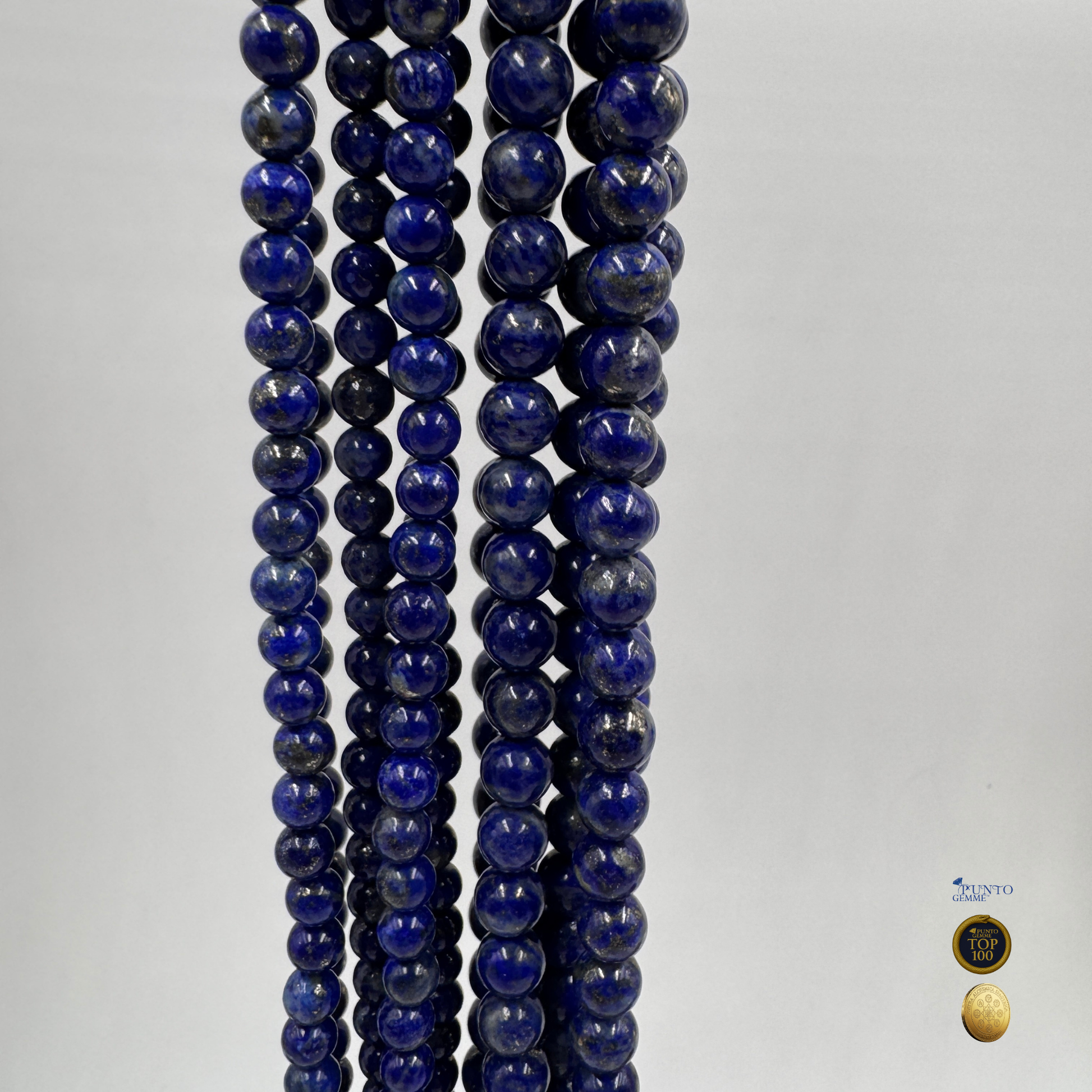 Confronto tra le perle di Lapislazzuli da 6mm e 8mm.