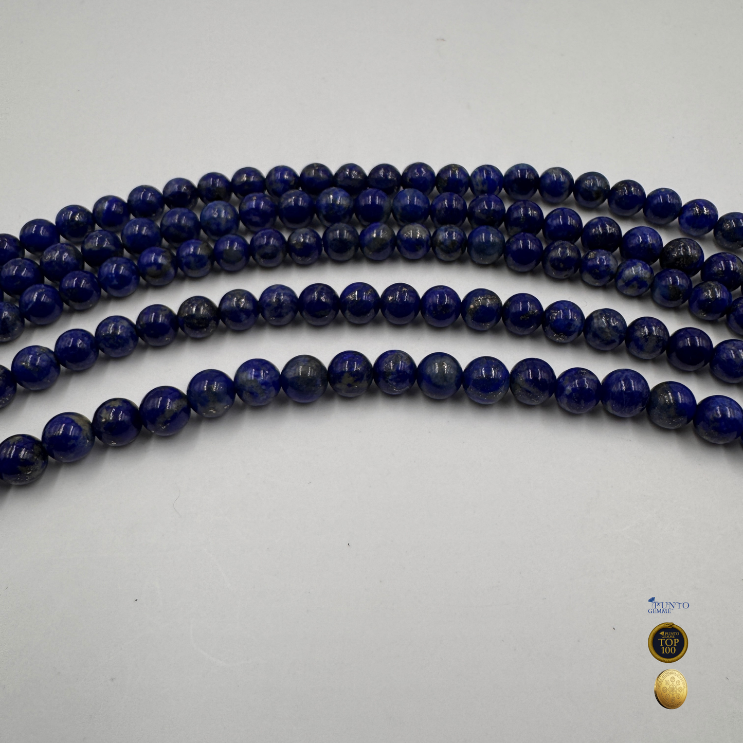 Confronto Lapislazzuli da 6mm e 8mm. Punto Gemme- Top100-pietra aurea