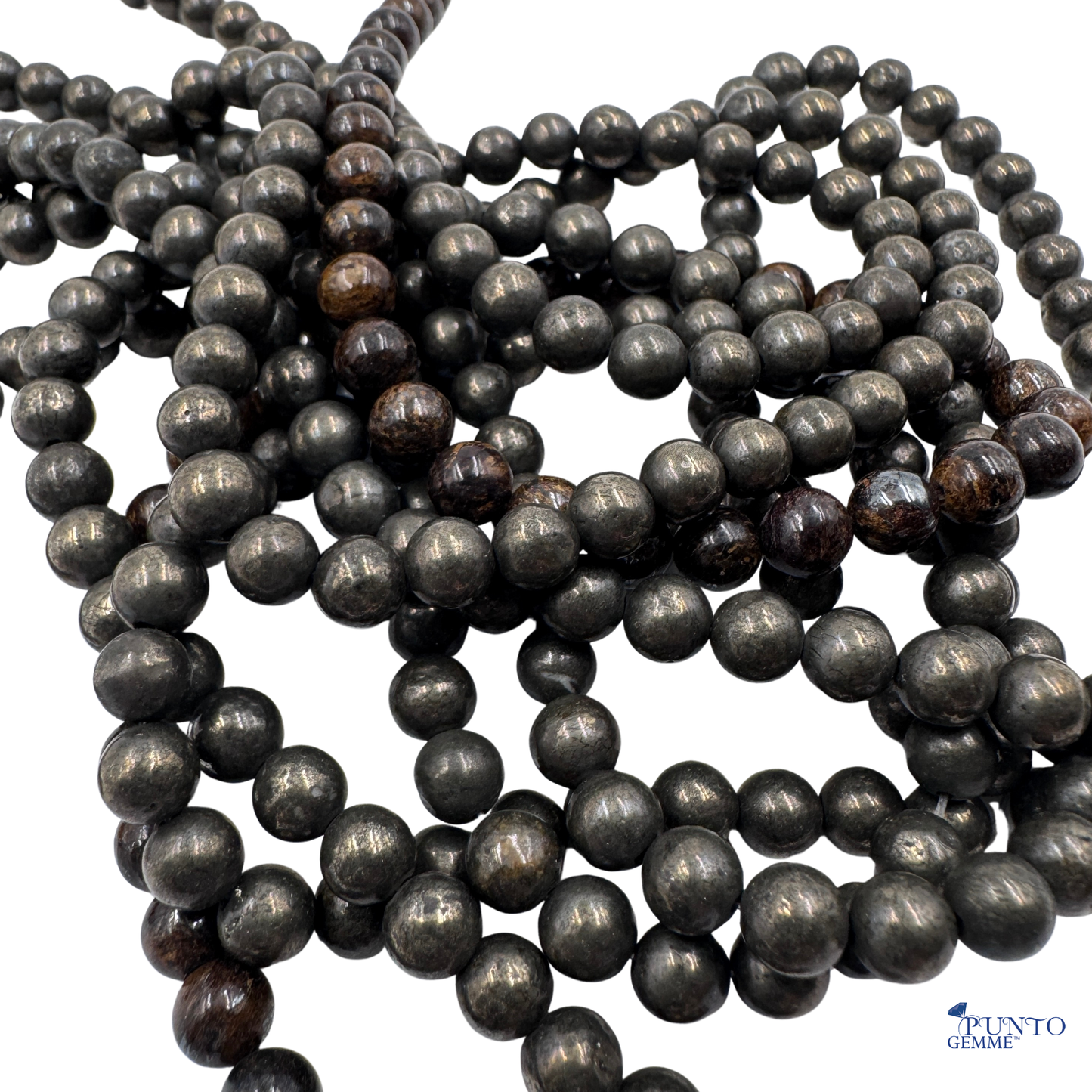 Round Tiger's Eye Natural Stone Strand 8 mm - TOP 100 • Golden Stone • PE0841-08