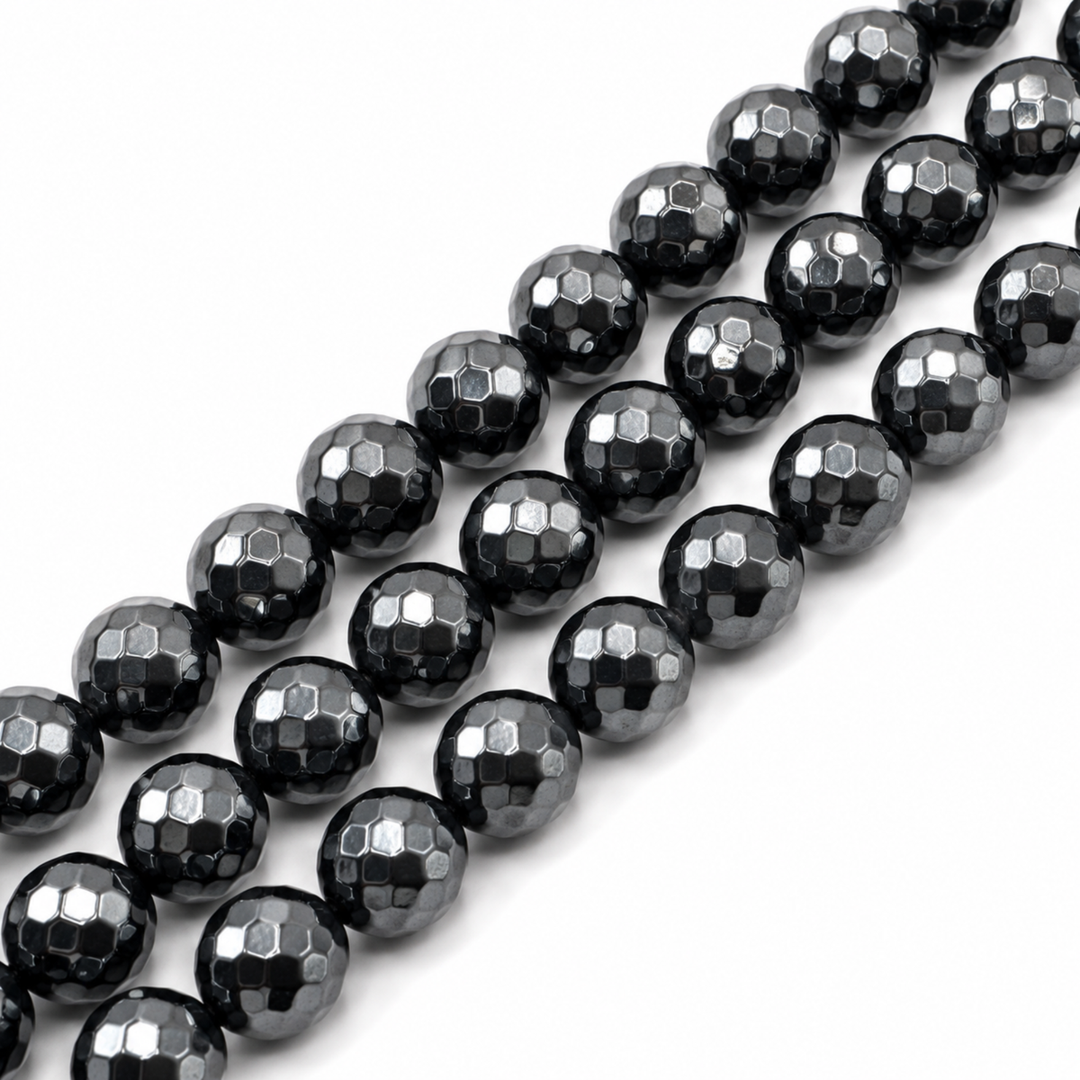 Filo Ematite Pietra naturale  Sfaccettata PE1001-10 Gemmopoli - PE1001