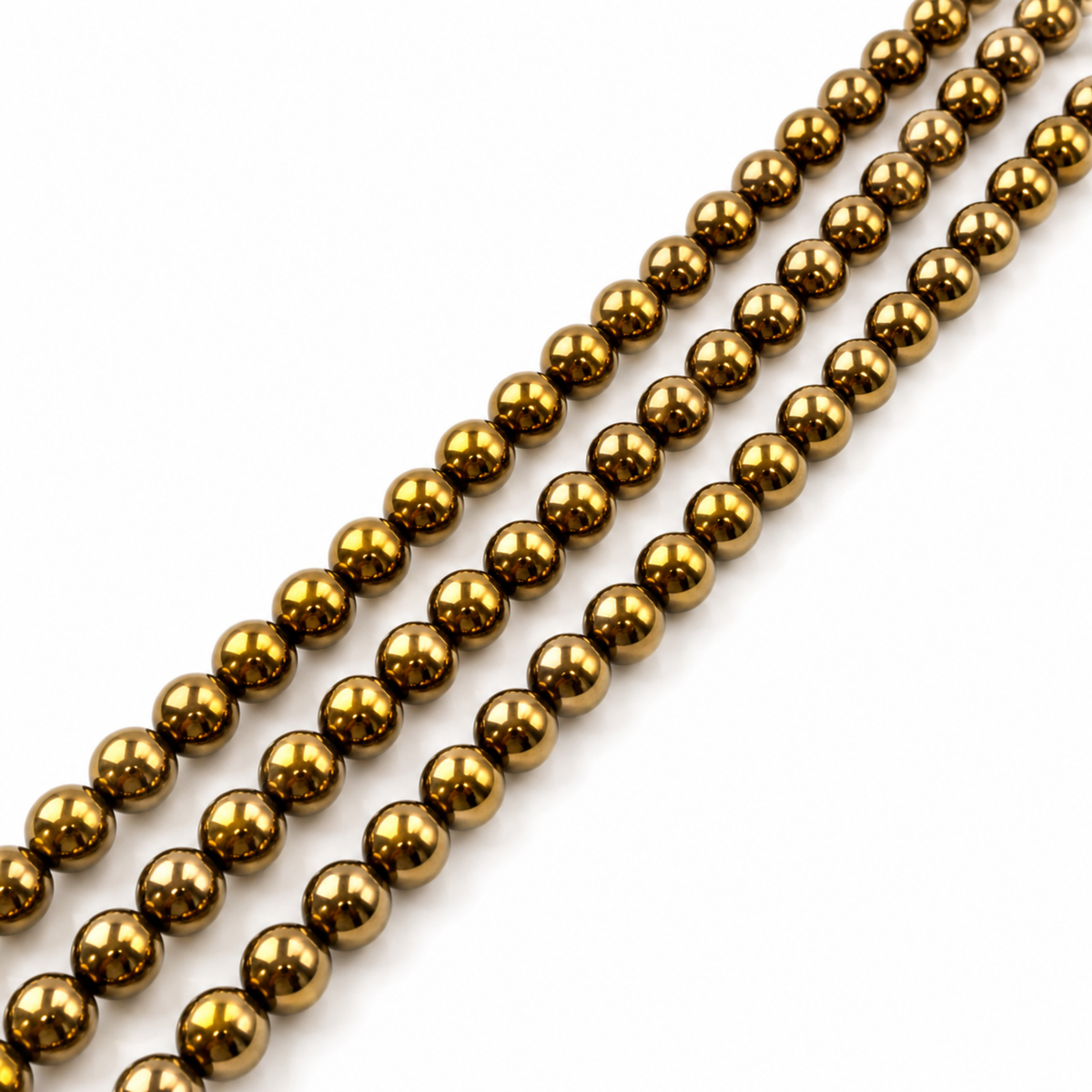 Filo Ematite Oro Pietra Naturale Tonda PE1002-06 Punto Gemme - PE1002