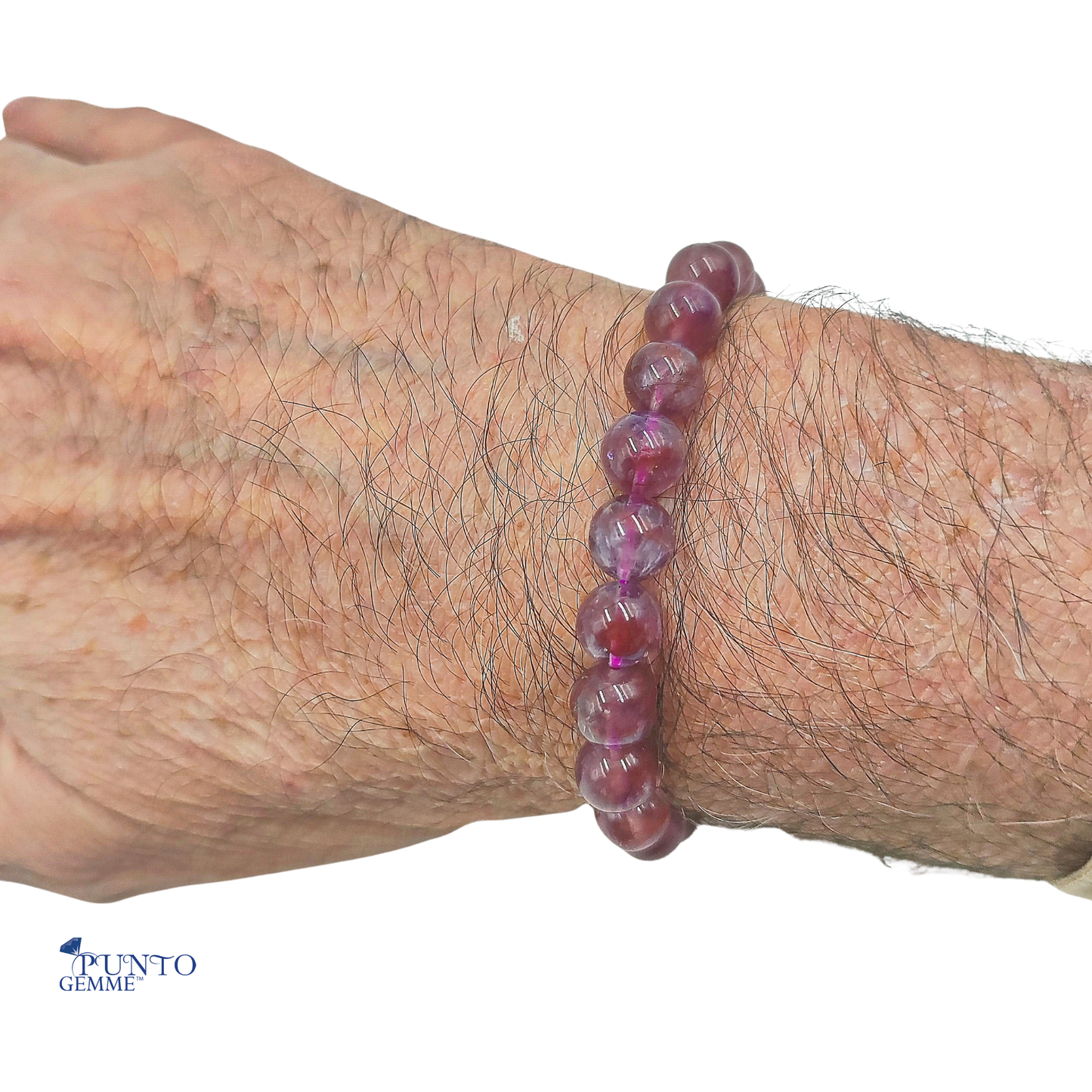 Perle di Auralite 23 da 8,5 mm che mostrano le inclusioni naturali tipiche del giacimento Cave of Wonders.