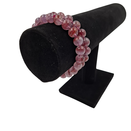 Bracciale Elastico Auralite 23 Tonda 8 mm • Gemma TOP 100 e Pietra Aurea PE6001