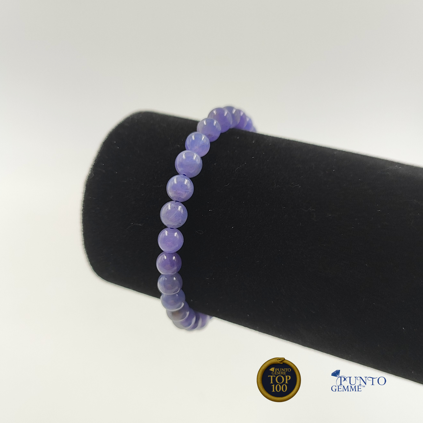 Bracciale in Tanzanite Naturale Tonda 6mm - Grado AAA (PE6006)