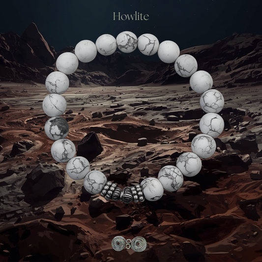 Braccile howlite  8 mm. PE8000