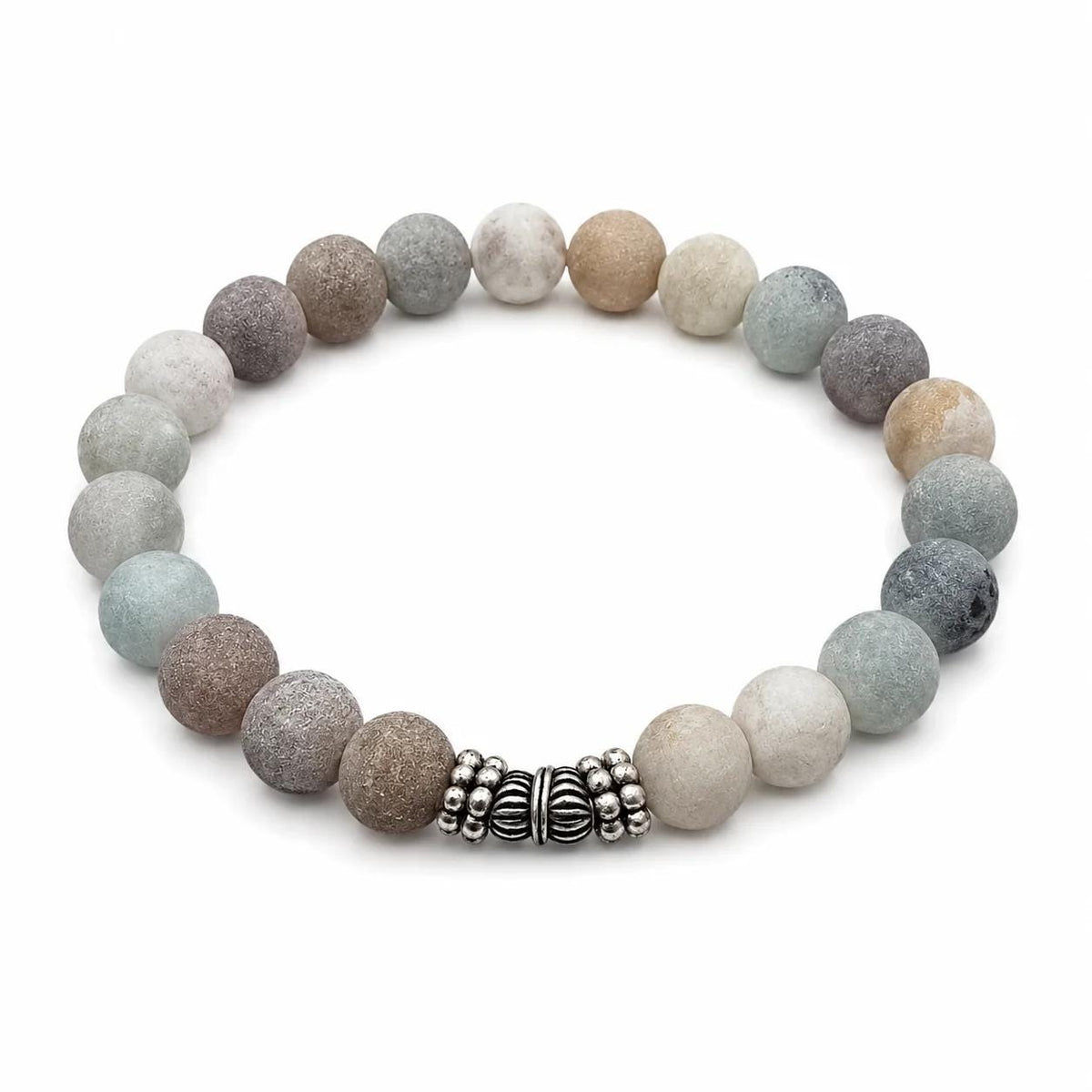 Bracciale Elastico Amazzonite Opaca Naturale 6 mm Pietre Dure Uomo Donna PE8005 - PE8005