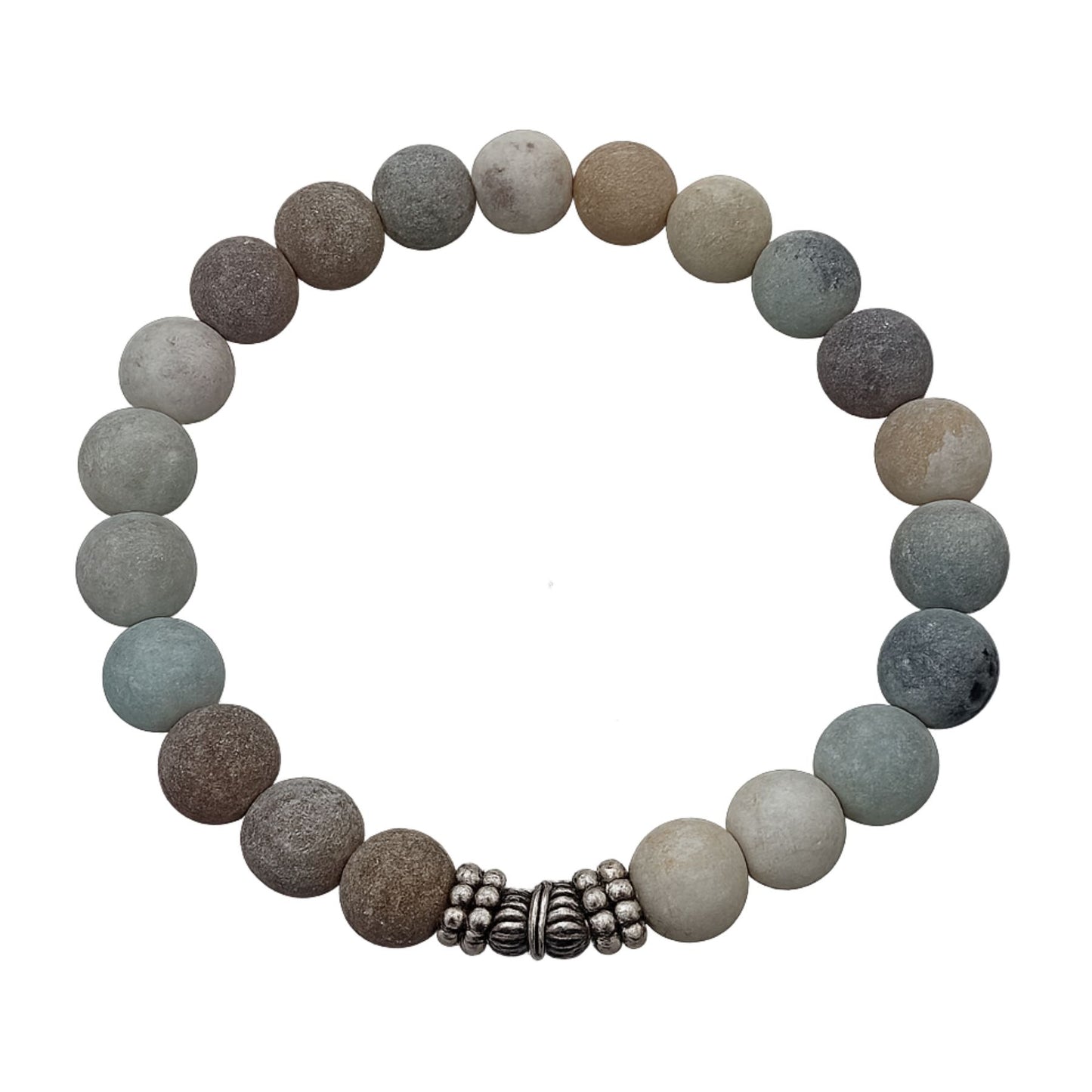 Bracciale Elastico in Amazzonite Opaca Naturale 8 mm 