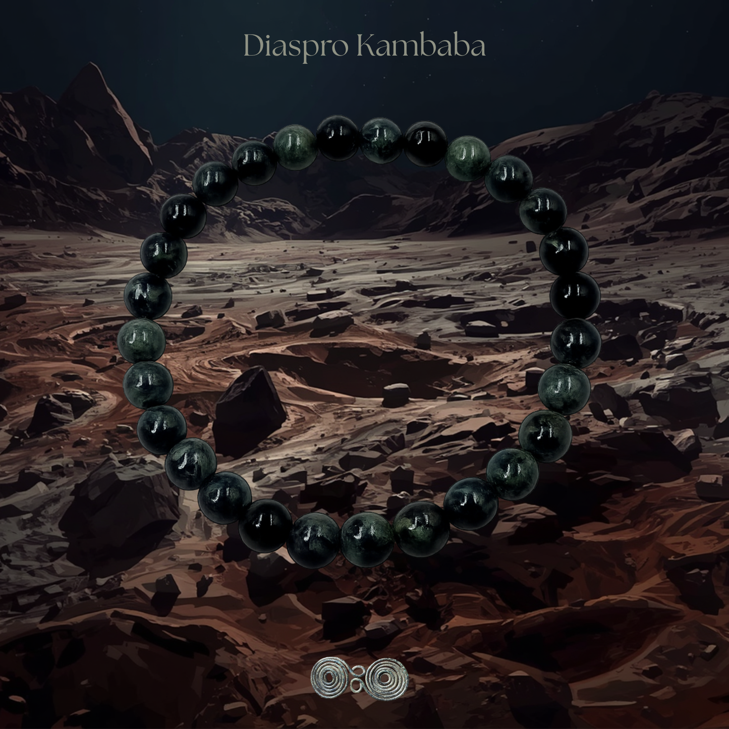 Bracciale elastico Gemmopoli in Diaspro Kambaba naturale 6 mm PE8007