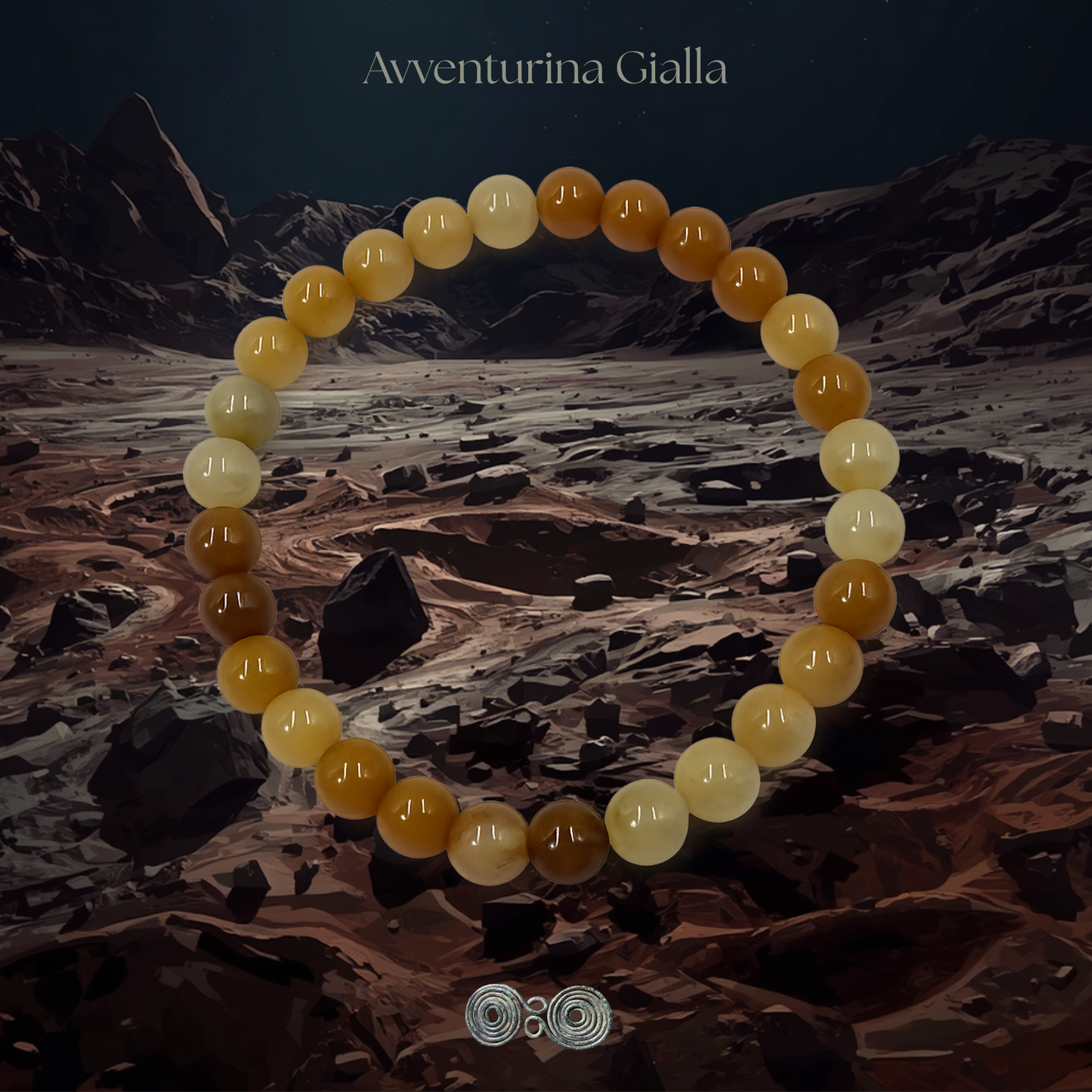 Bracciale Elastico in Avventurina Gialla Naturale 6 mm – PE8009
