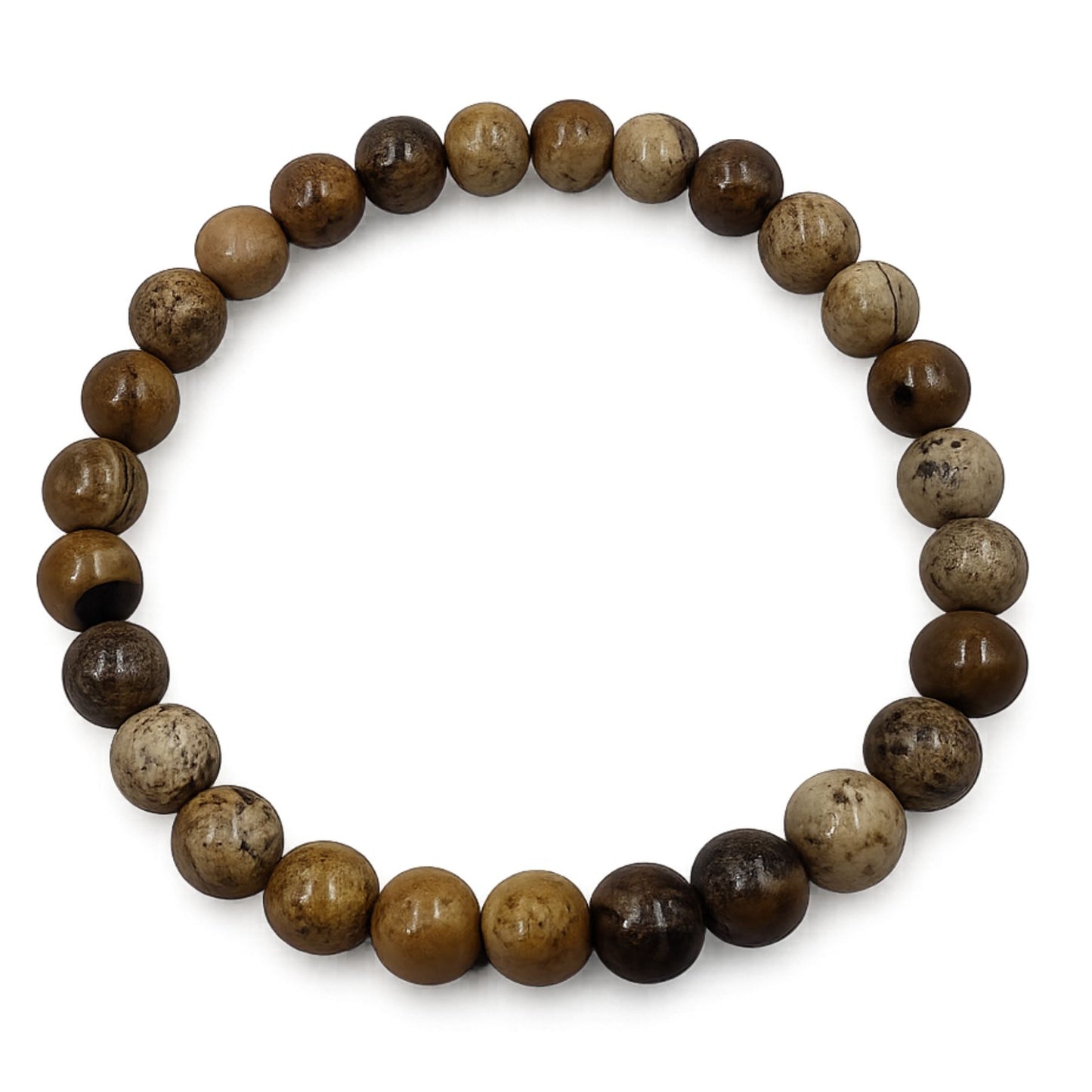 Bracciale Elastico in Pietre Naturali Mookaite Tonda Liscia 6 mm. PE8018 • Taglia M (18/19 cm)