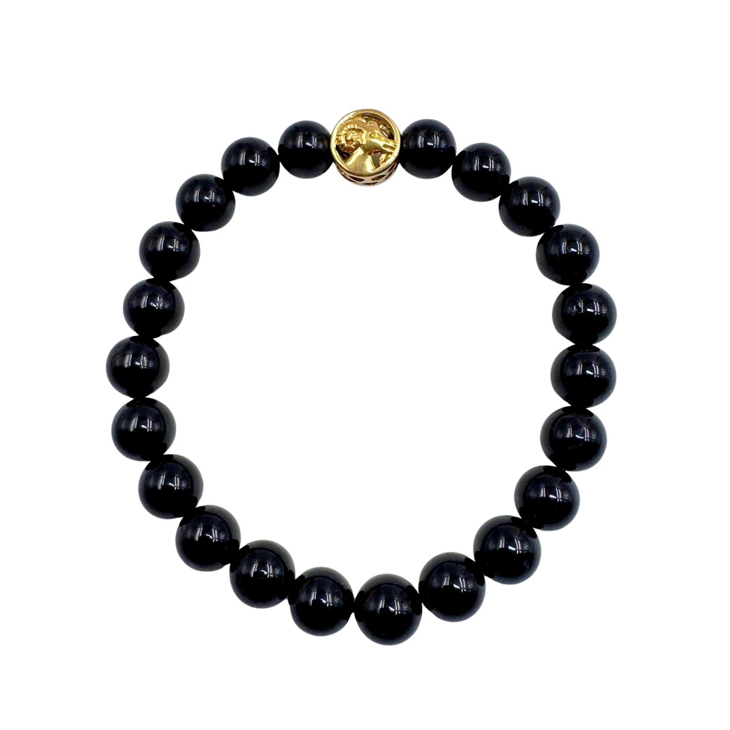 Bracciale Zodiaco Ariete in Tormalina Nera Certificata - PE8029