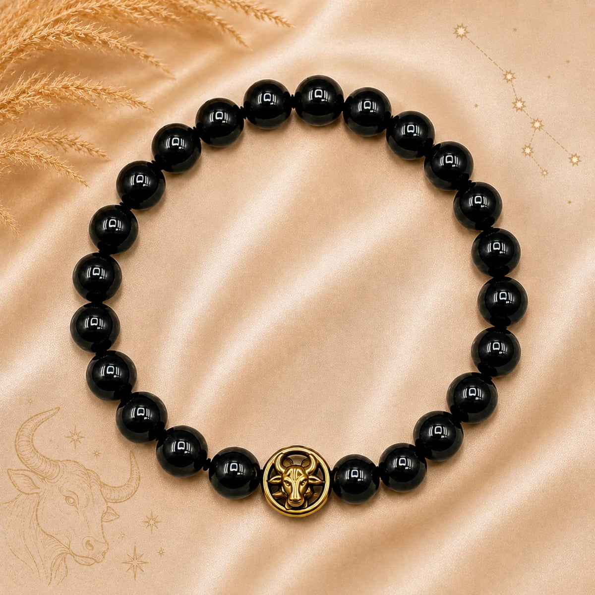 Bracciale Tormalina Nera Certificata 10 mm Oro Zodiaco Toro PE8030 - PE8030 - foto 4