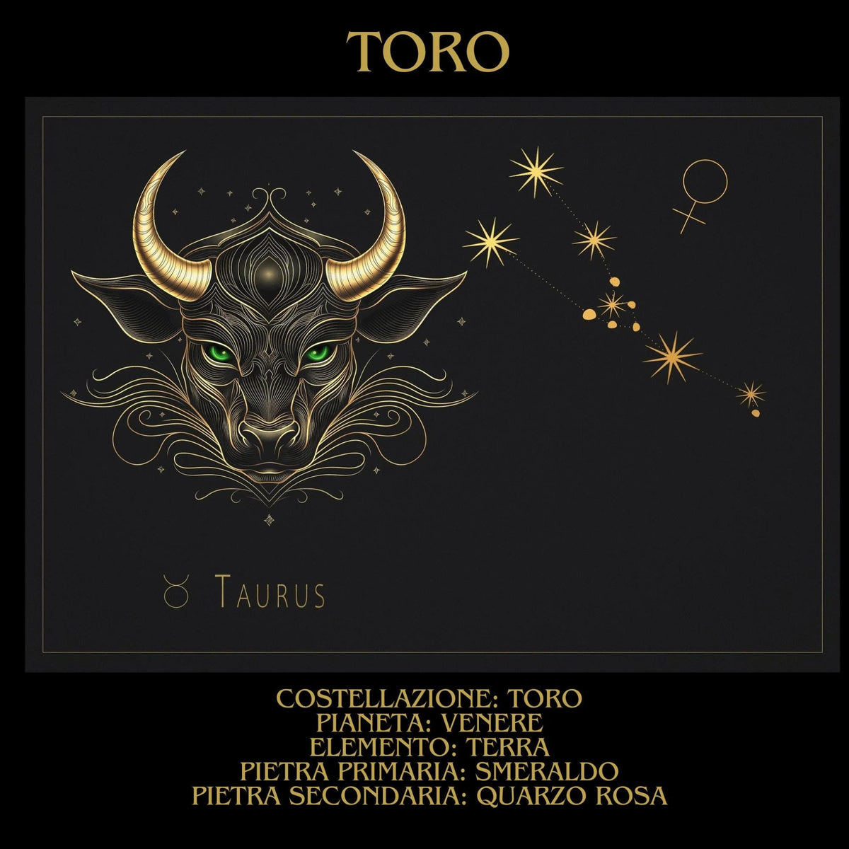 Bracciale Tormalina Nera Certificata 10 mm Oro Zodiaco Toro PE8030 - PE8030 - foto 5