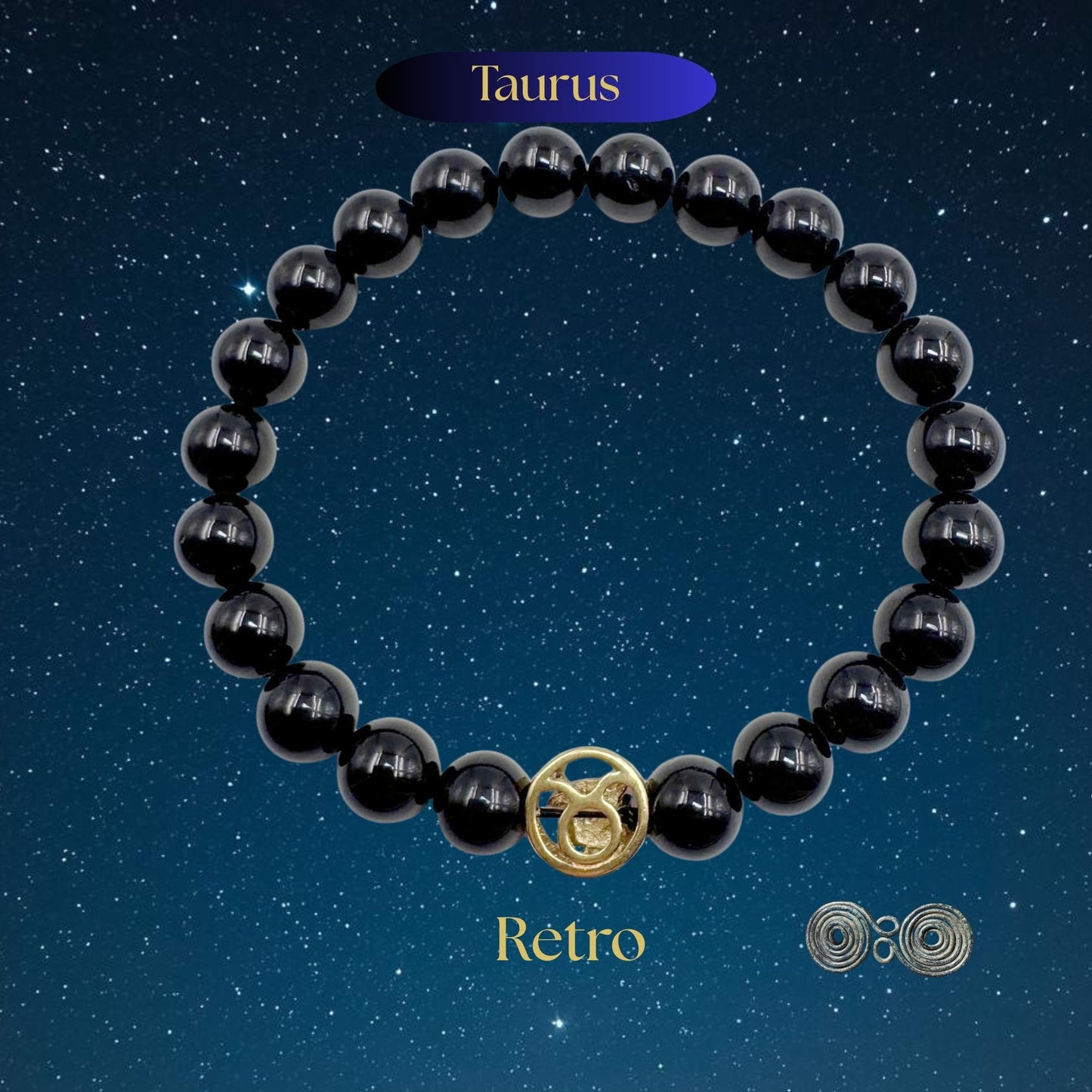 Bracciale Zodiaco Toro in Tormalina Nera Certificata (PE8030)