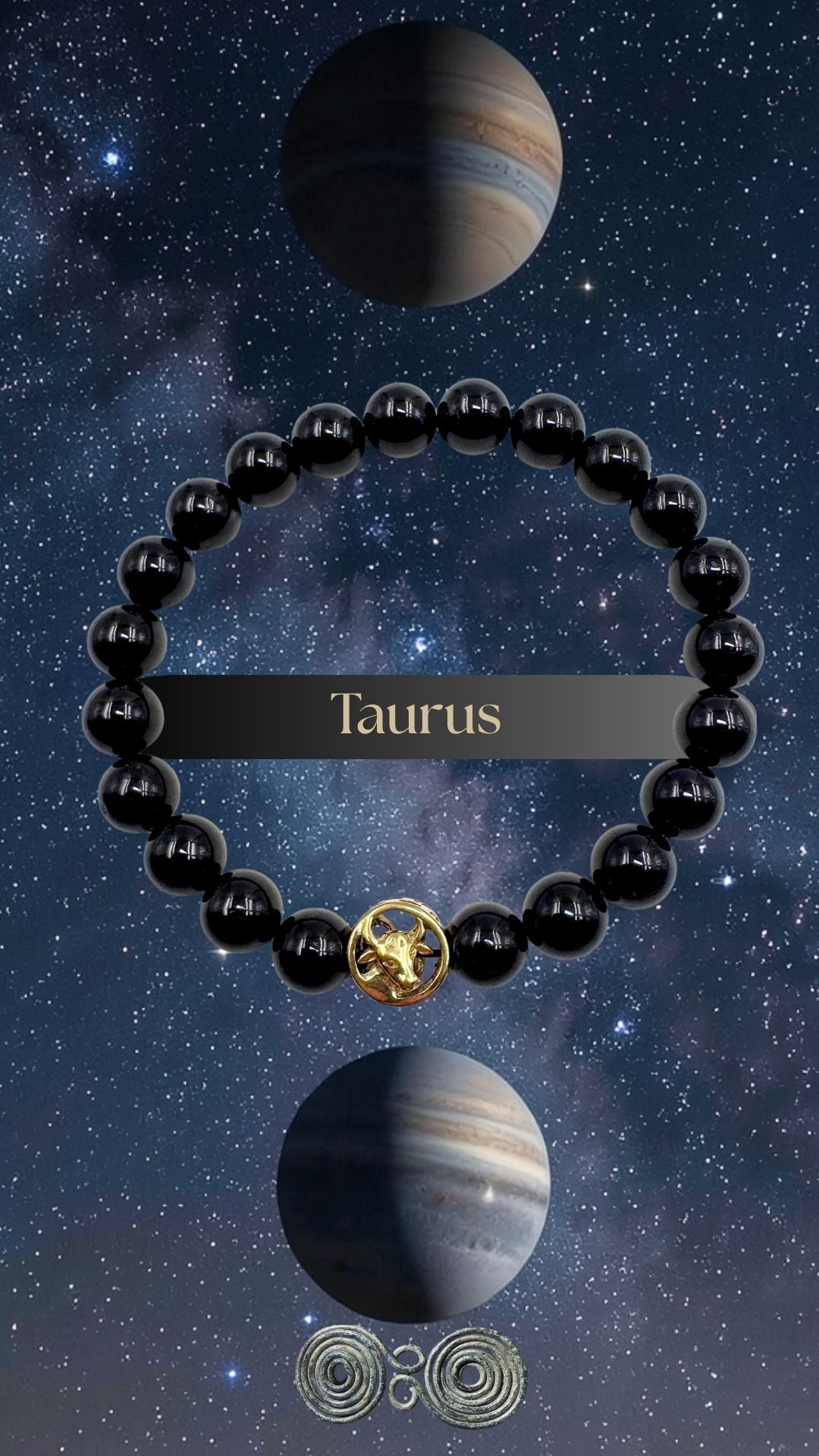 Bracciale Zodiaco Toro in Tormalina Nera Certificata (PE8030)