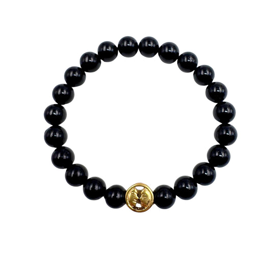 Bracciale Zodiaco Gemelli in Tormalina Nera Certificata (PE8031)