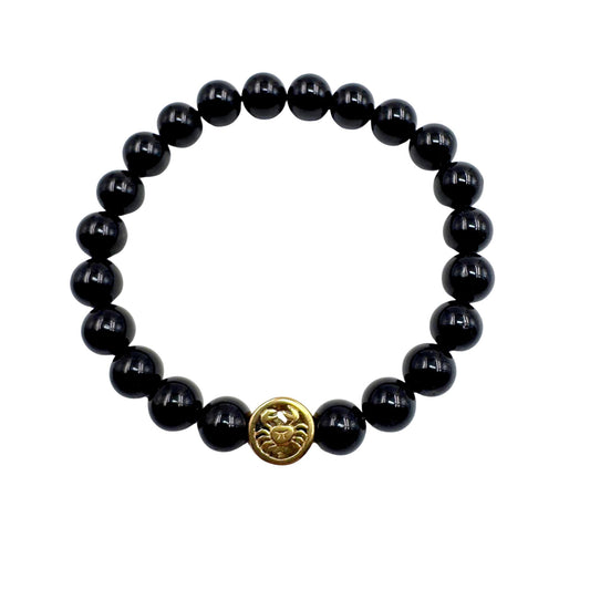 Bracciale Zodiaco Cancro in Tormalina Nera Certificata (PE8032)