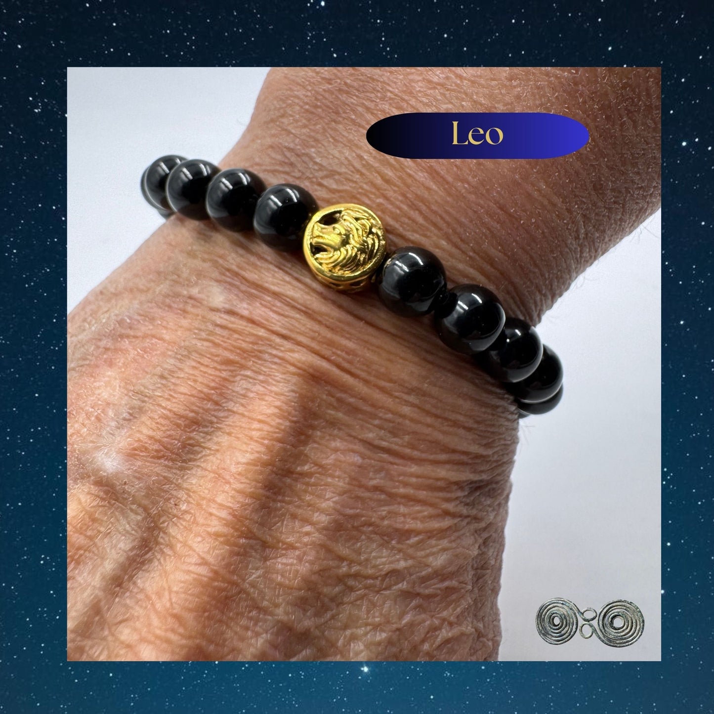 Bracciale Zodiaco Leone in Tormalina Nera Certificata (PE8033)
