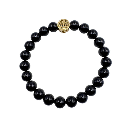Bracciale Zodiaco Bilancia in Tormalina Nera Certificata (PE8035)