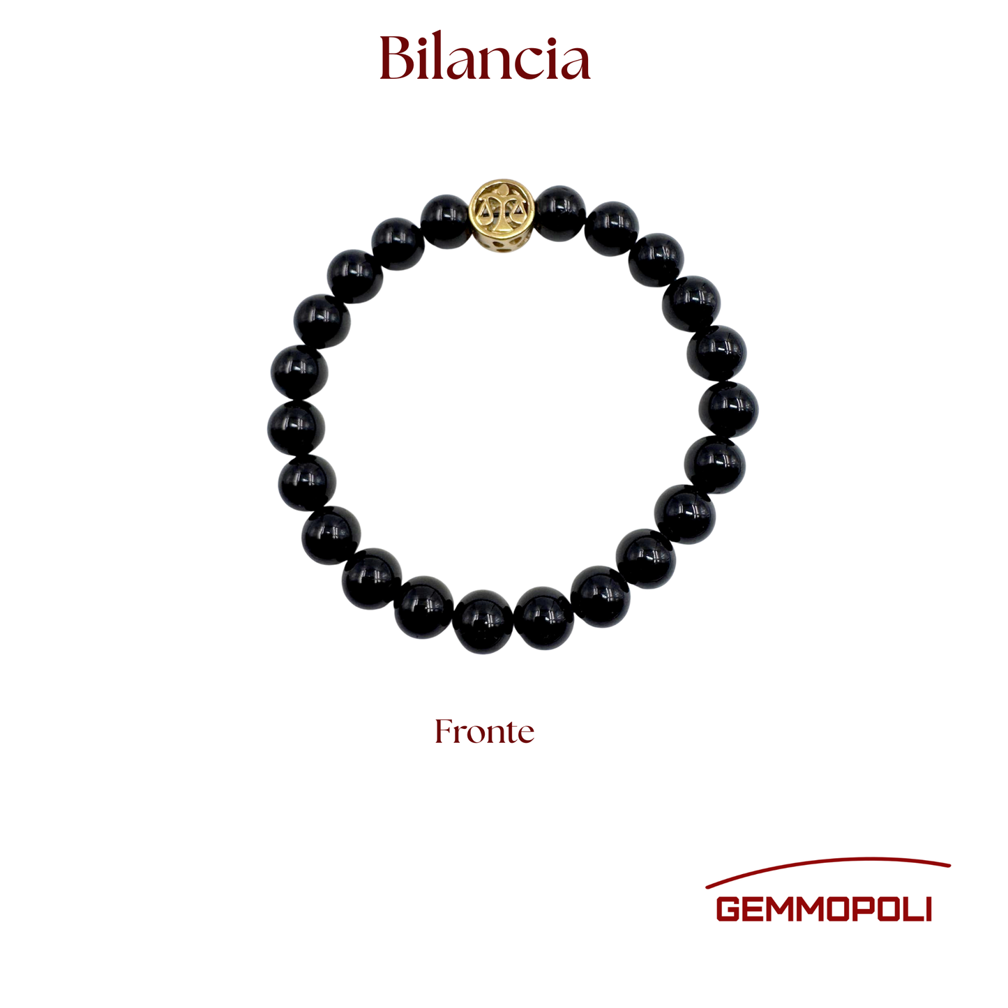 Primo piano del bracciale PE8035,  del simbolo zodiacale Bilancia. Fronte