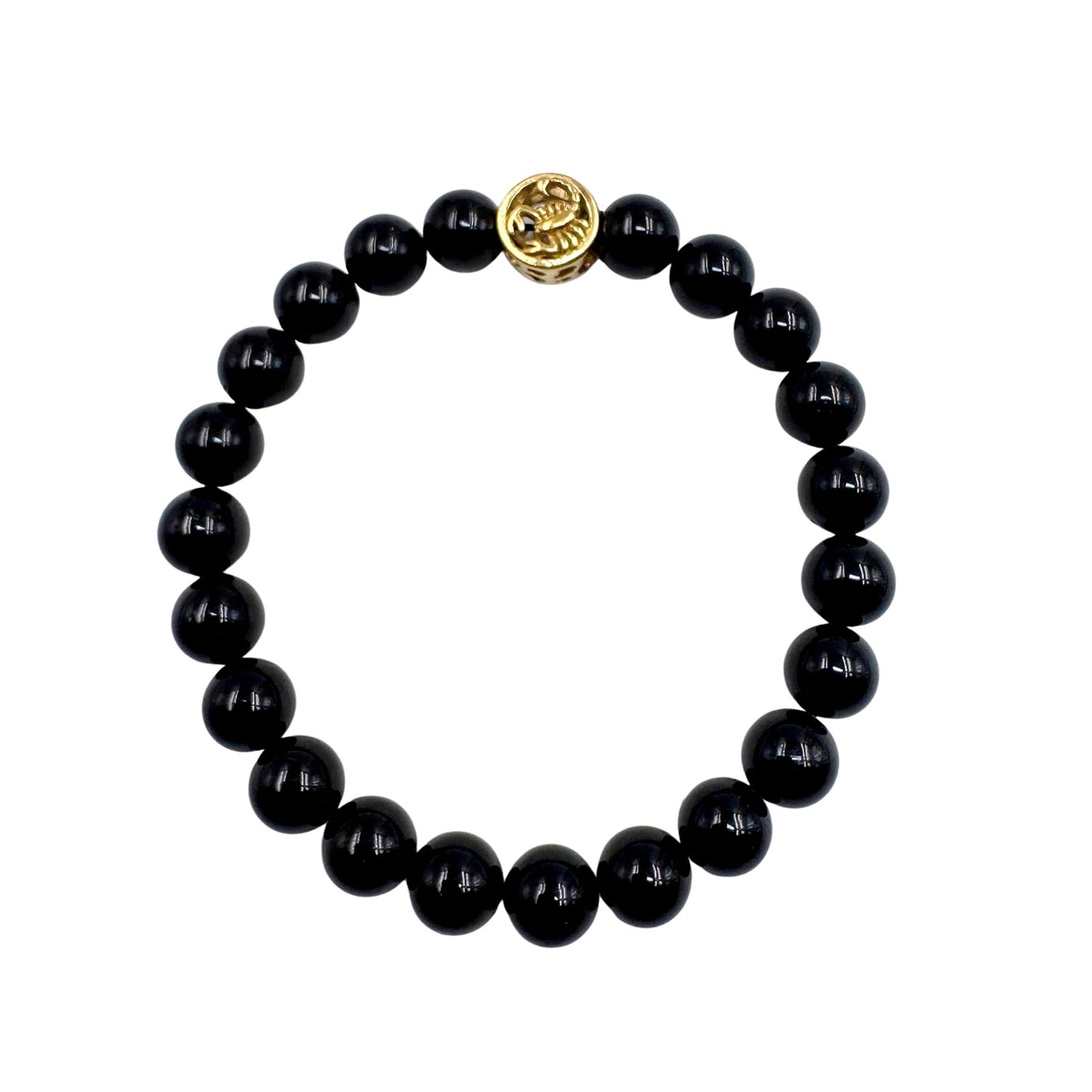 Bracciale Zodiaco Scorpione in Tormalina Nera Certificata (PE8036)