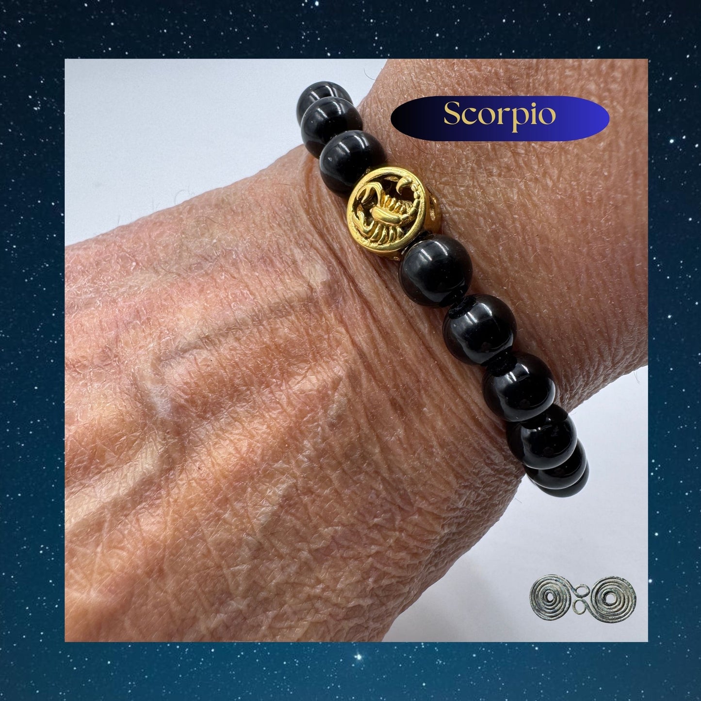 Bracciale Zodiaco Scorpione in Tormalina Nera Certificata (PE8036)