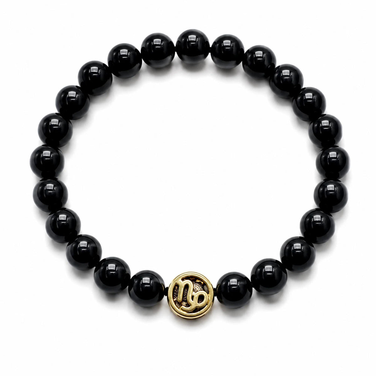 Bracciale Tormalina Nera Certificata 10 mm Oro Zodiaco Capricorno PE8038 - PE8038 - foto 2