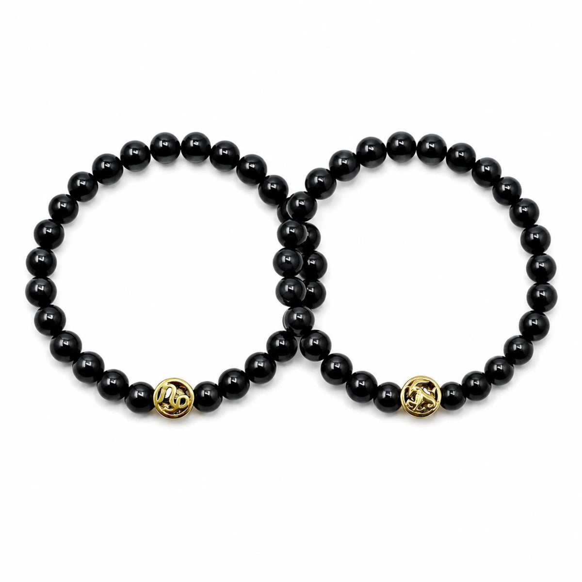 Bracciale Tormalina Nera Certificata 10 mm Oro Zodiaco Capricorno PE8038 - PE8038 - foto 3