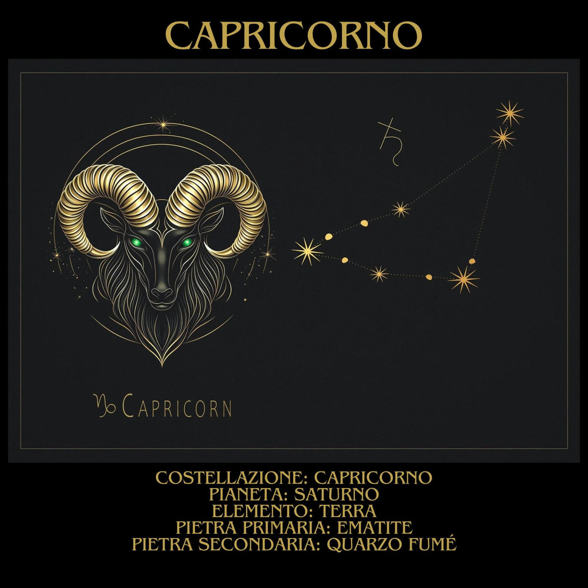 Bracciale Tormalina Nera Certificata 10 mm Oro Zodiaco Capricorno PE8038 - PE8038 - foto 5