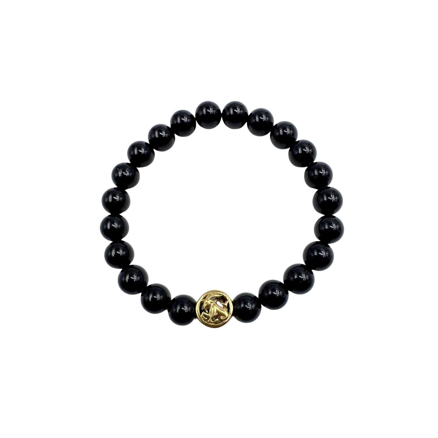 Bracciale Zodiaco Capricorno in Tormalina Nera Certificata (PE8038)